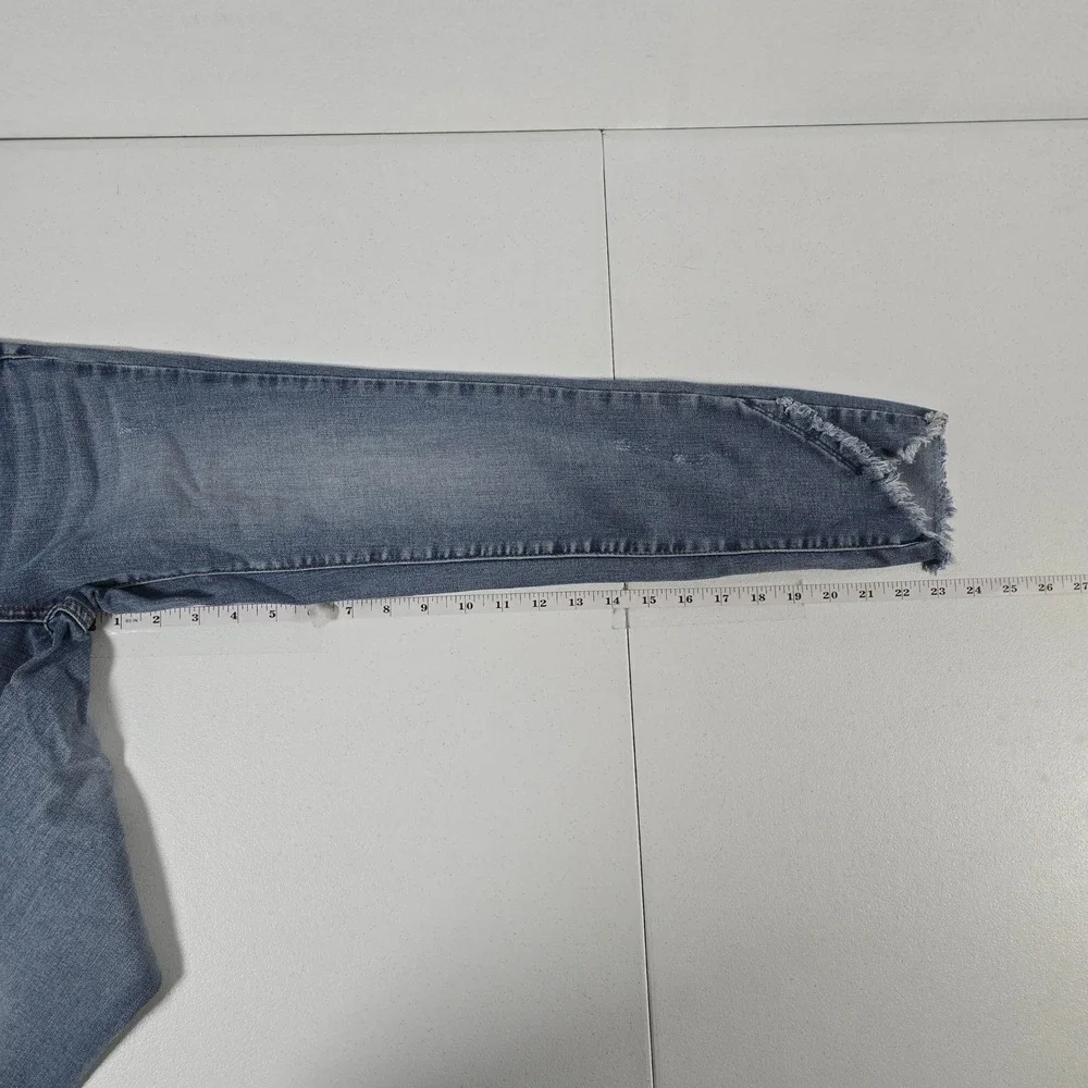 Judy Blue Skinny Fit‎ Distressed Frayed Hem Jeans Medium Wash Women's Size 1/25